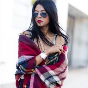 Oversized Zara plaid scarf